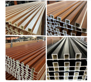 175mm Indoor WPC Wall Panel Home Decoration Fluted Wall Panel 168 mm