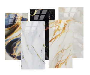 1220X2440X3mm Gilded PVC Marble Wall Sheet pvc marble wall