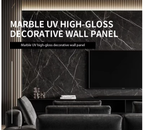 1220X2440X3mm Gilded PVC Marble Wall Sheet gilded pvc marble wall sheet
