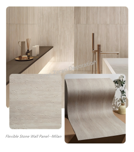 Natural Softer Stone Wall Panel Decor Flexible Soft Cladding Stone for Exterior Wall Tiles Flexible Stone 3d modified clay material tile veneer faux interior bendable soft wall cladding travertine artificial flexible stone wall panels