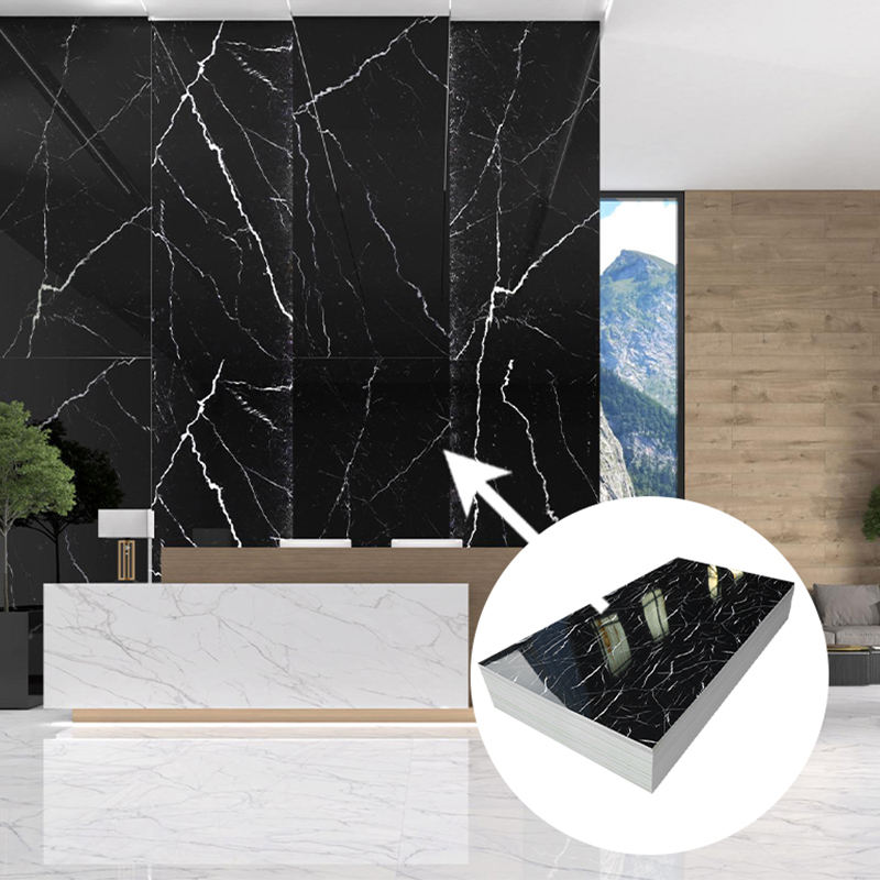 pvc marble boad for tv wall decor