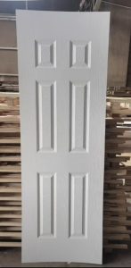 4 panels white primed wood modern door skin molded hdf door skin