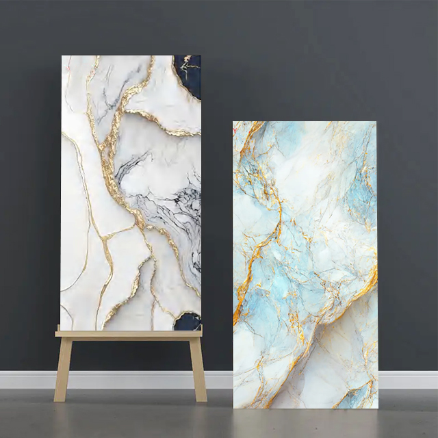 Gilded PVC Marble Gilded Design PVC Marble