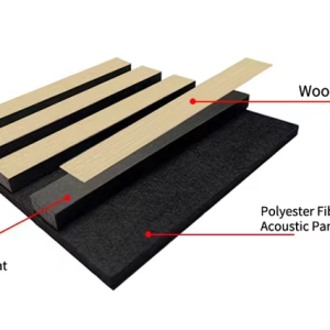 modern walnut wooden acoustic wall panels soundproof decorative wall panelling for interior noise reduction 3d model design
