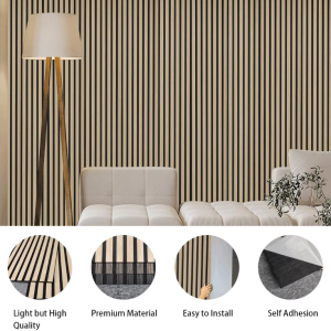 sound absorption panel board slat decorative wood wall panel panneau acoustique polyester mdf acoustic panels for wall