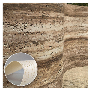 flexible stone panel travertine waterproof and fireproof for exterior wall decor